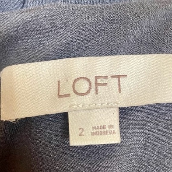 LOFT Gray Dress with Laser Cut Details - Picture 5 of 5